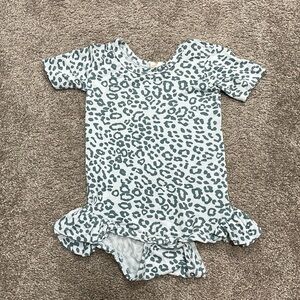 Kate Quinn Blue Leopard Ruffle Leg